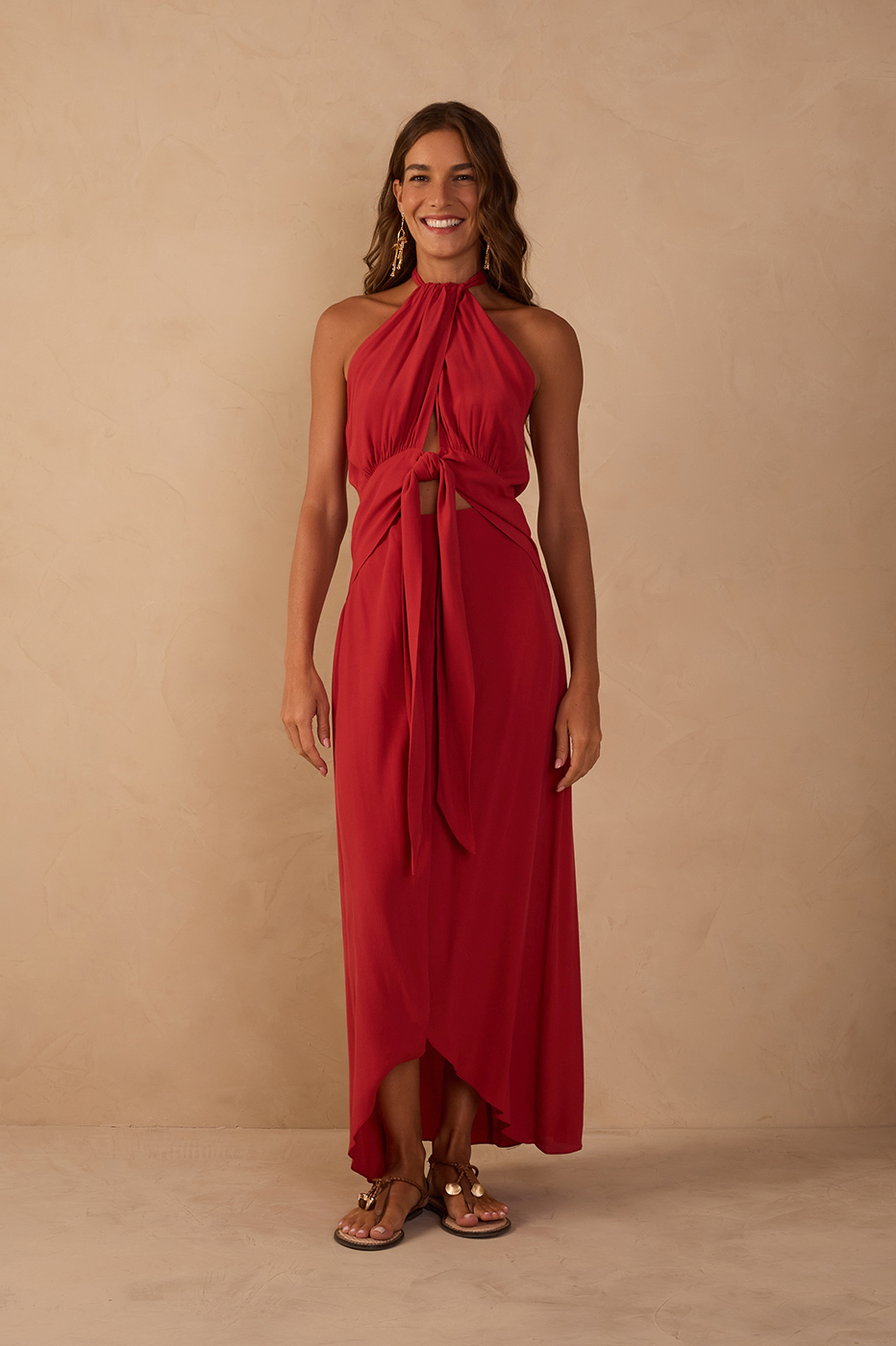 Vestido Midi Crepe Decote Torcido_1