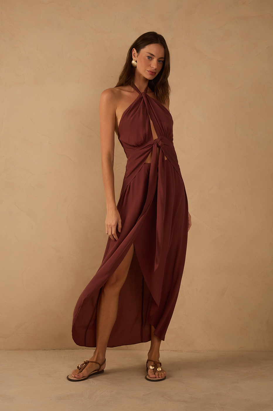 Vestido Midi Crepe Decote Torcido_1