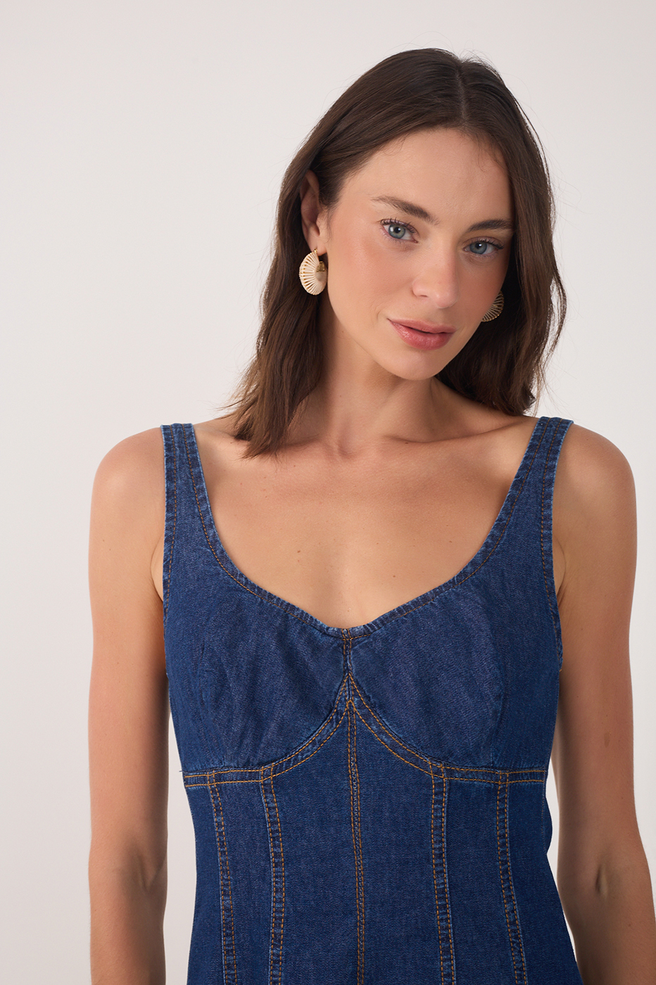 Denim Cup Cut Out Dress_4