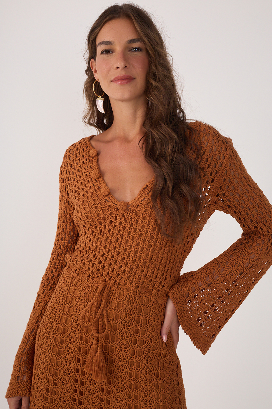 Knit Vintage Buttons Dress_4