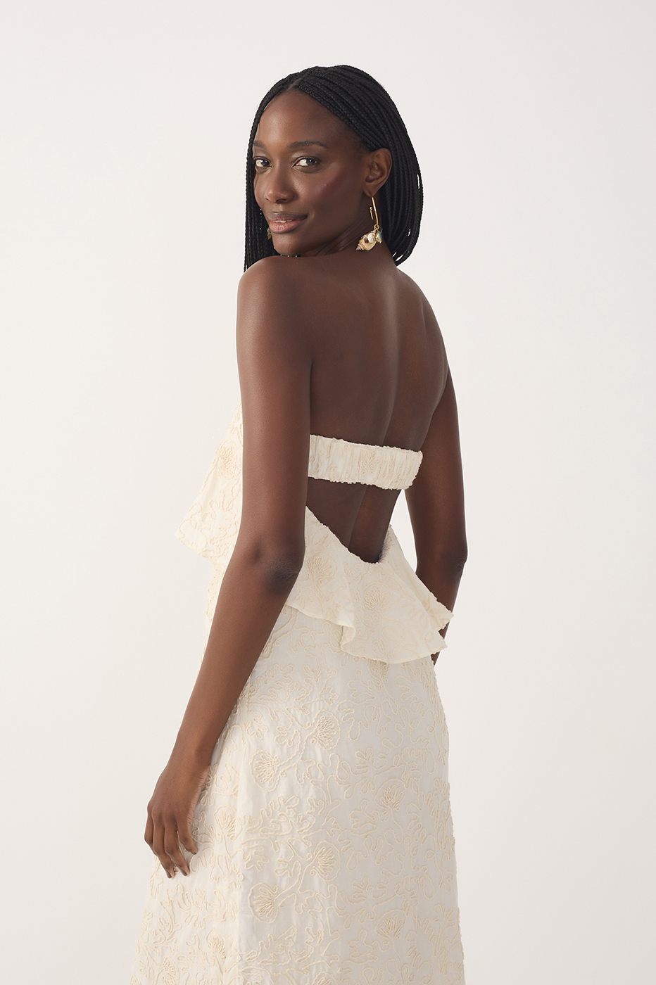 Midi Embroidered Drwastring Dress_5