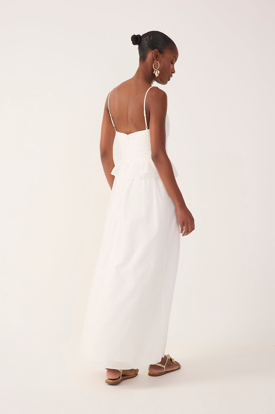 Off-White Ruffled Waist Maxi Dress_6