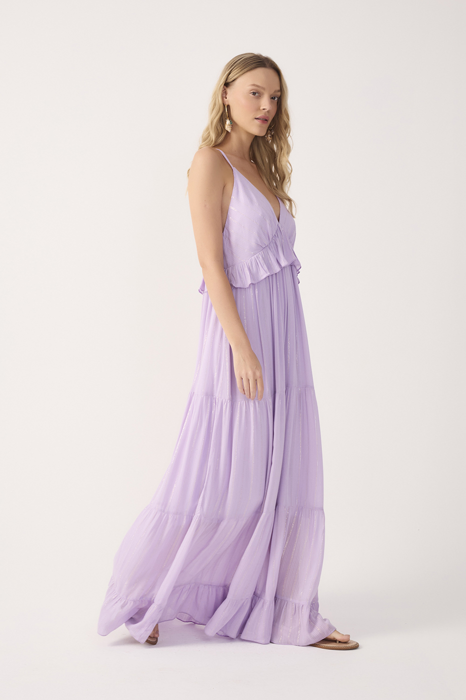 Vestido Longo Lurex Babado Busto_3