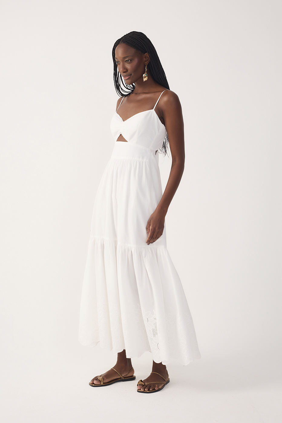 Cropped Cotton Embroidered Dress_3