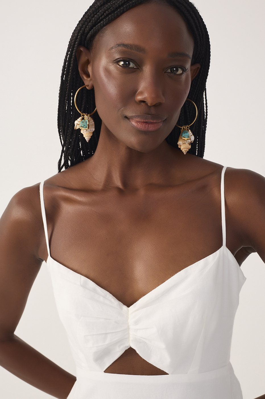 Cropped Cotton Embroidered Dress_5