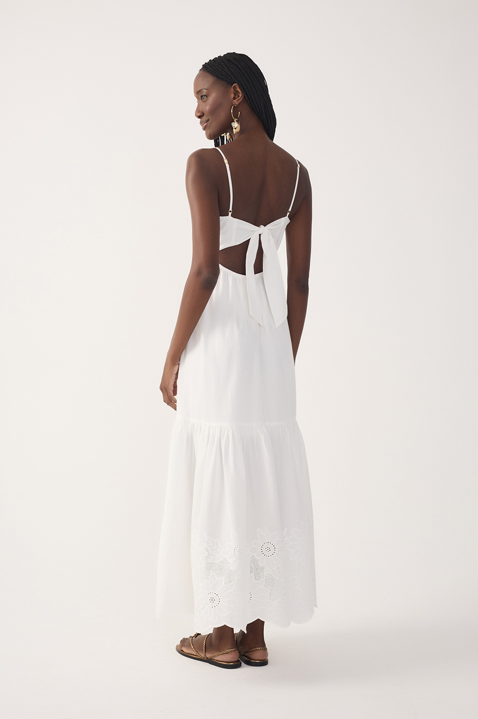 Cropped Cotton Embroidered Dress_6