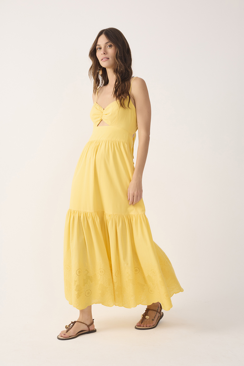 Cropped Cotton Embroidered Dress_3