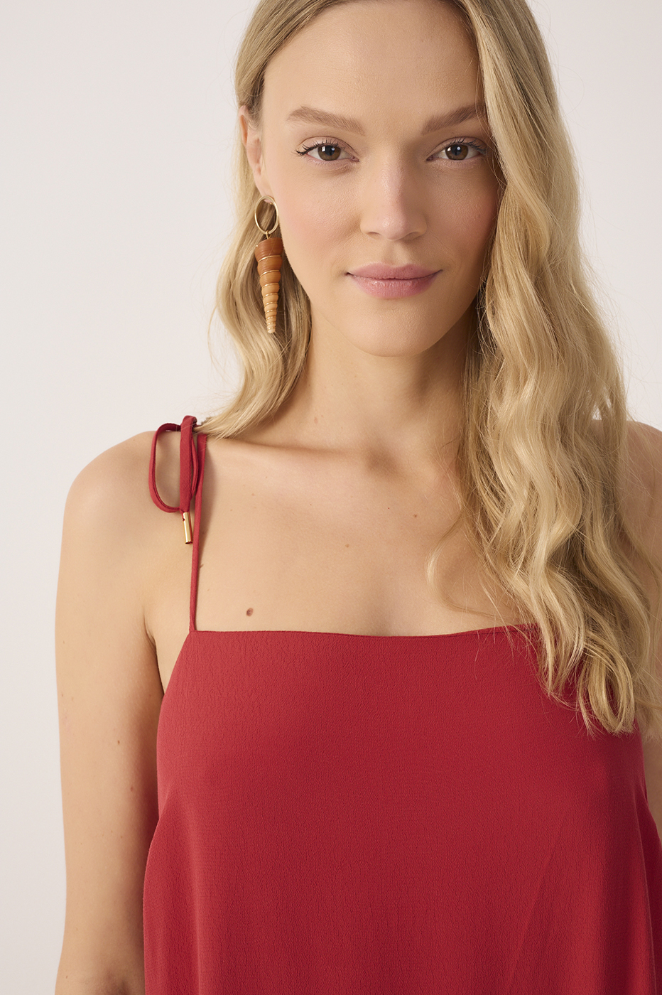 Long Crepe Slit Dress_4