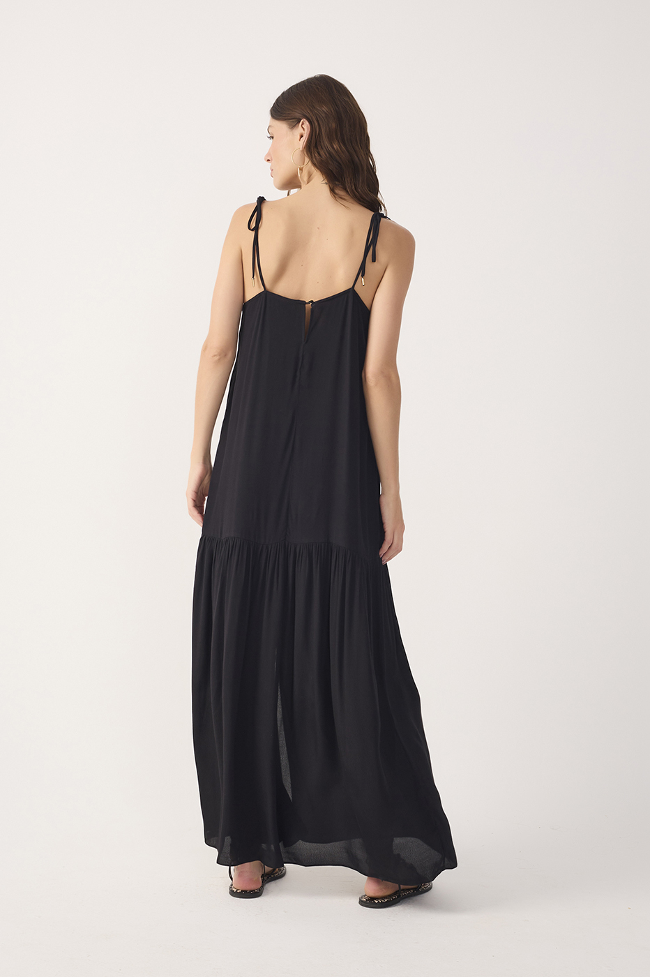 Long Crepe Slit Dress_6