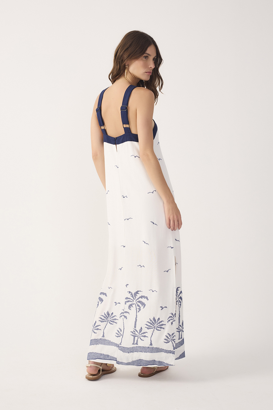 Vestido Cropepd Linho Bordado Coqueiro_6