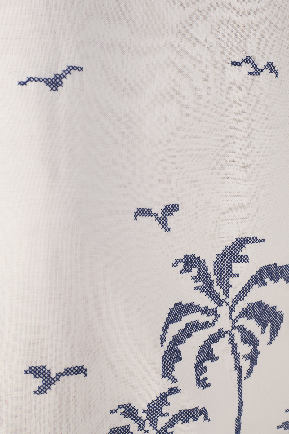 Cropepd Linen Embroidered Coqueiro Dress_7