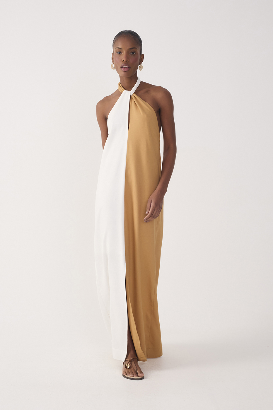 beige linen maxi dress Seana Linen Maxi Dress Beige / L