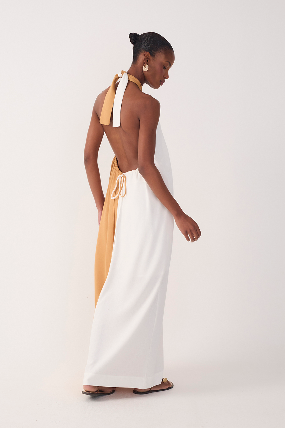 Vestido Cropped Linho Bicolor_6