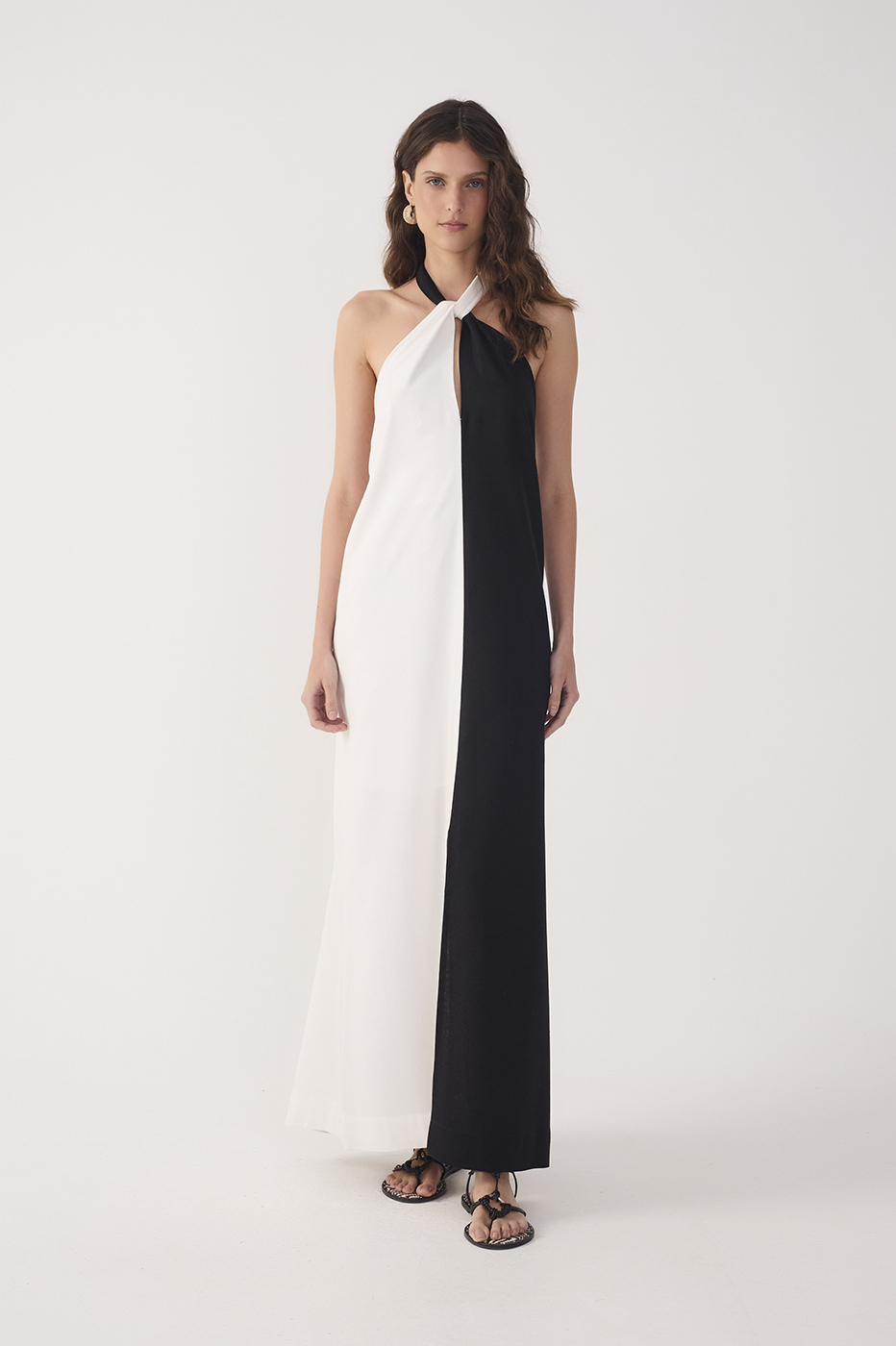 linen maxi halter dress Elisabetta Bellu -Lobelia