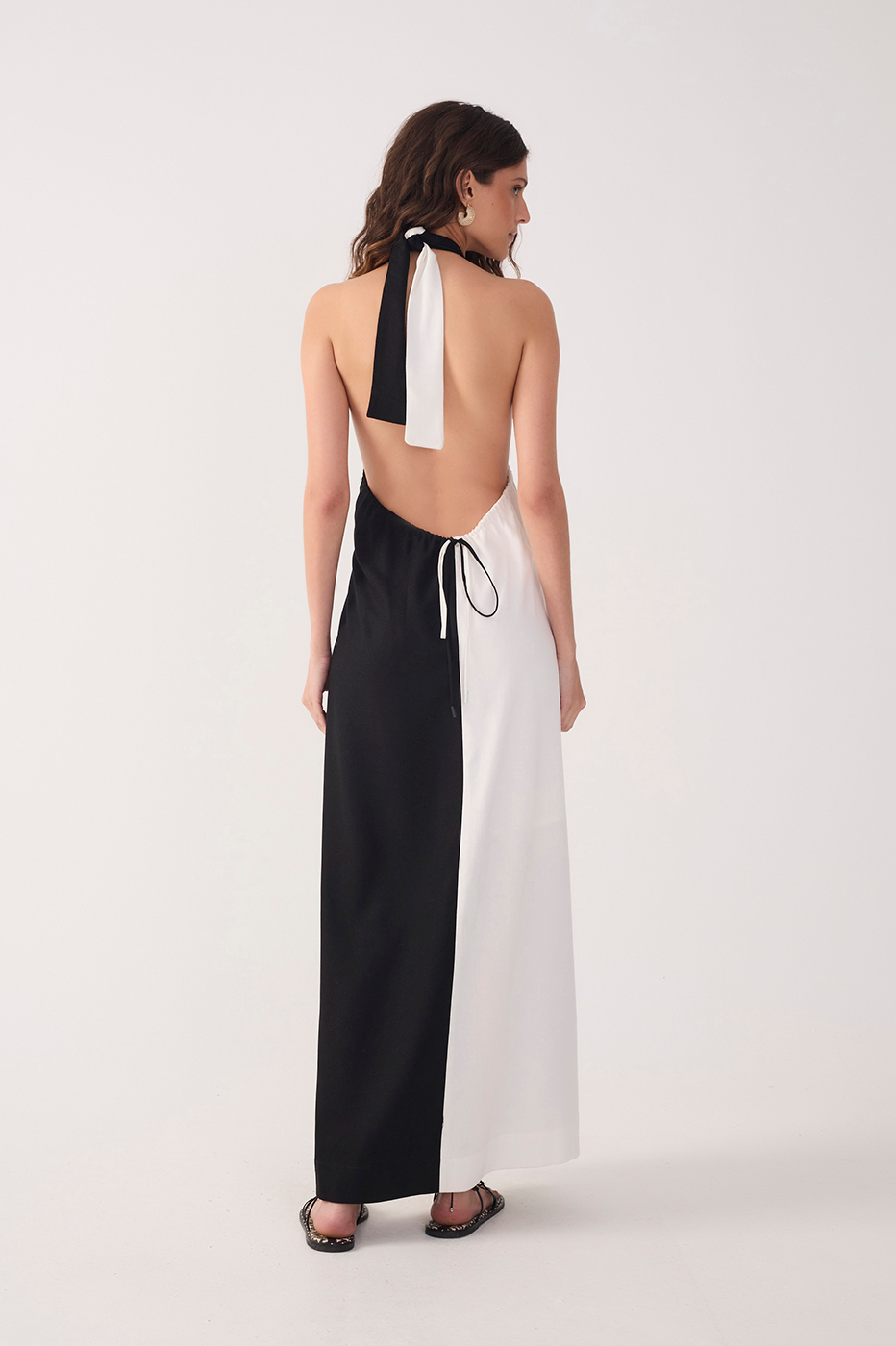 Vestido Cropped Linho Bicolor_6