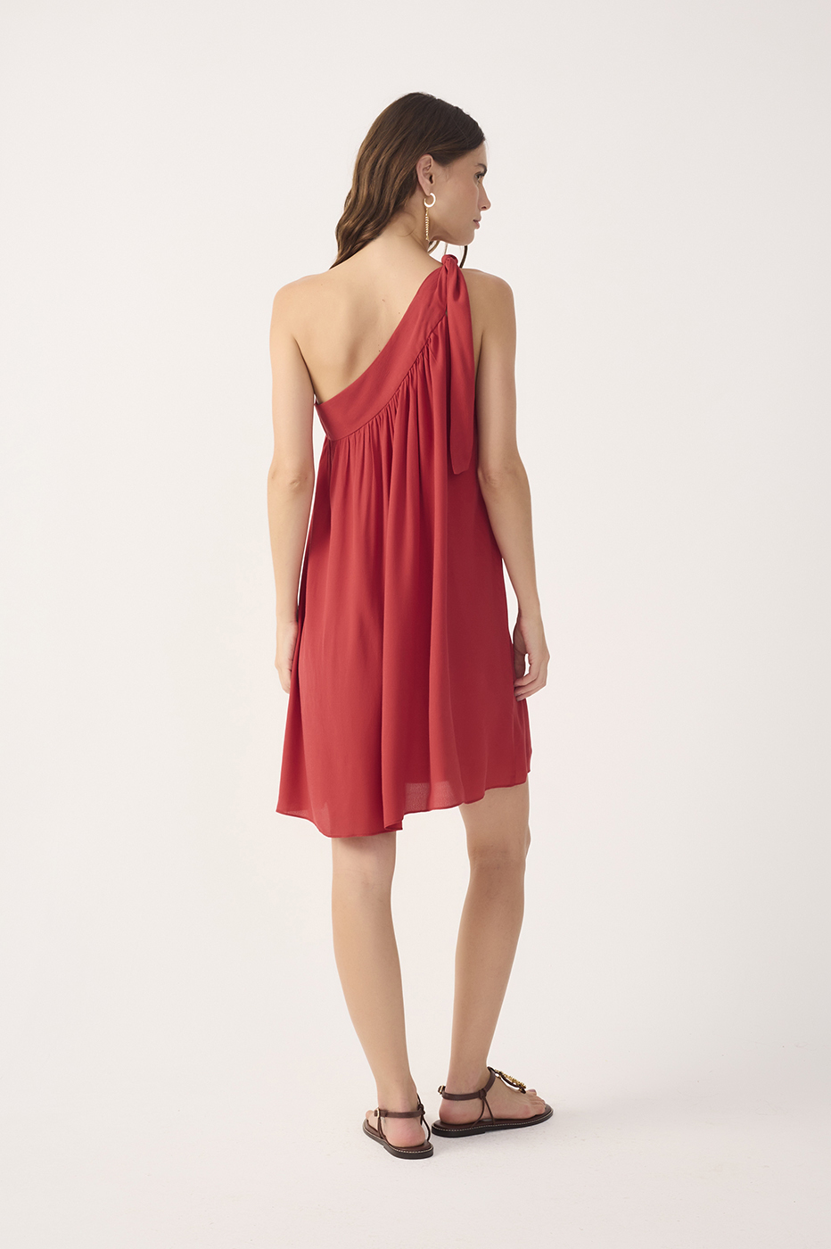 Short Crepe One Shoulder Dress_6