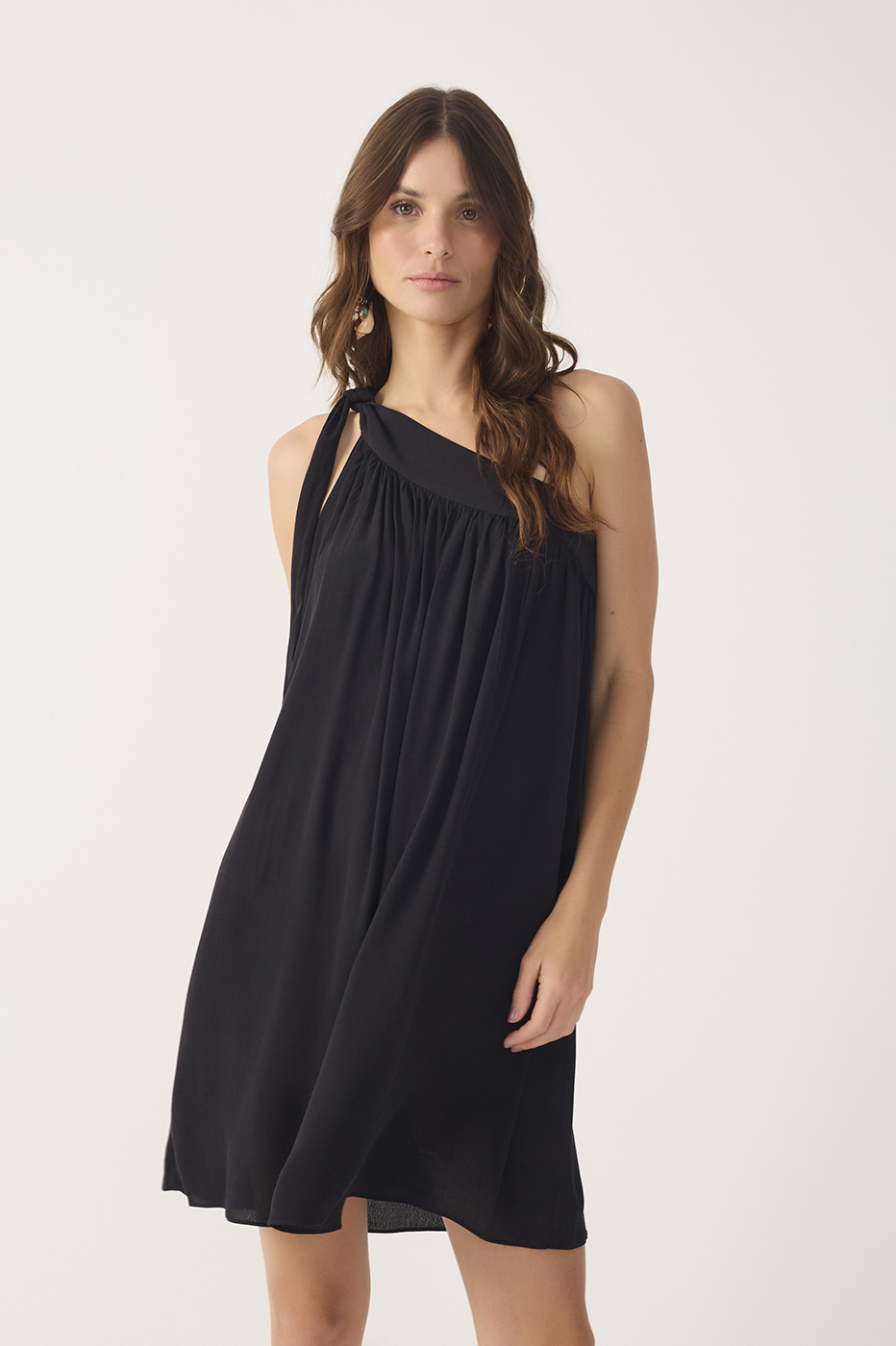 Short Crepe One Shoulder Dress_4