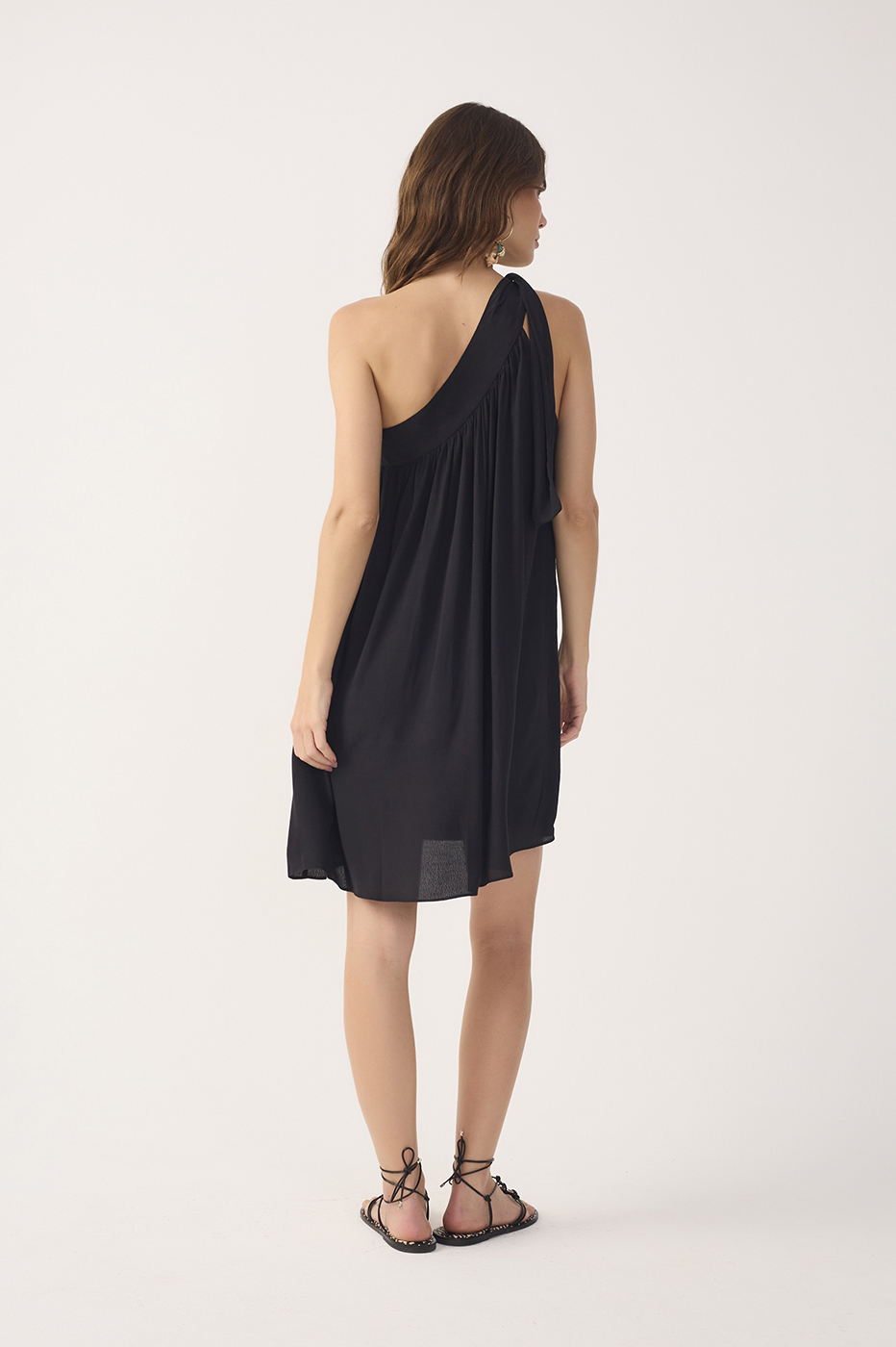 Short Crepe One Shoulder Dress_6