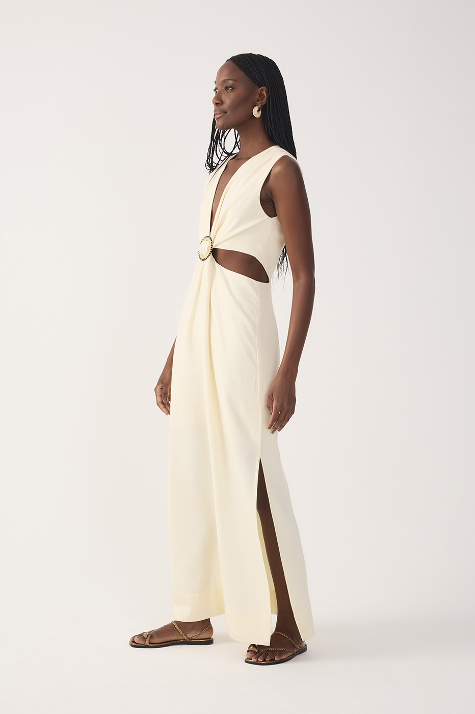 Cropped Linen Beaded Ring Dress_3