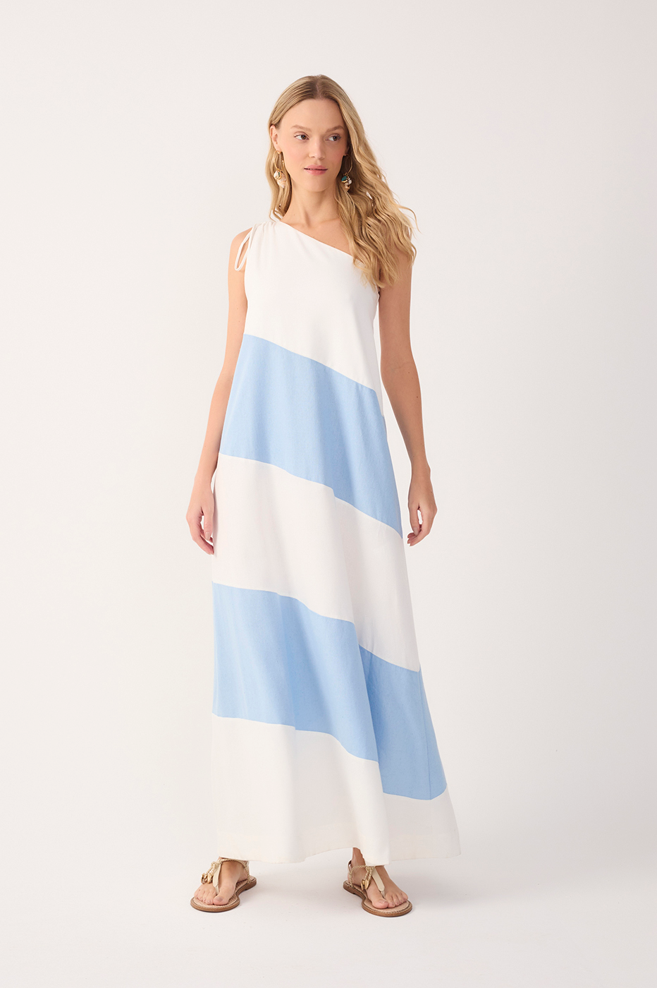 Vestido Longo Linho Recortes_2