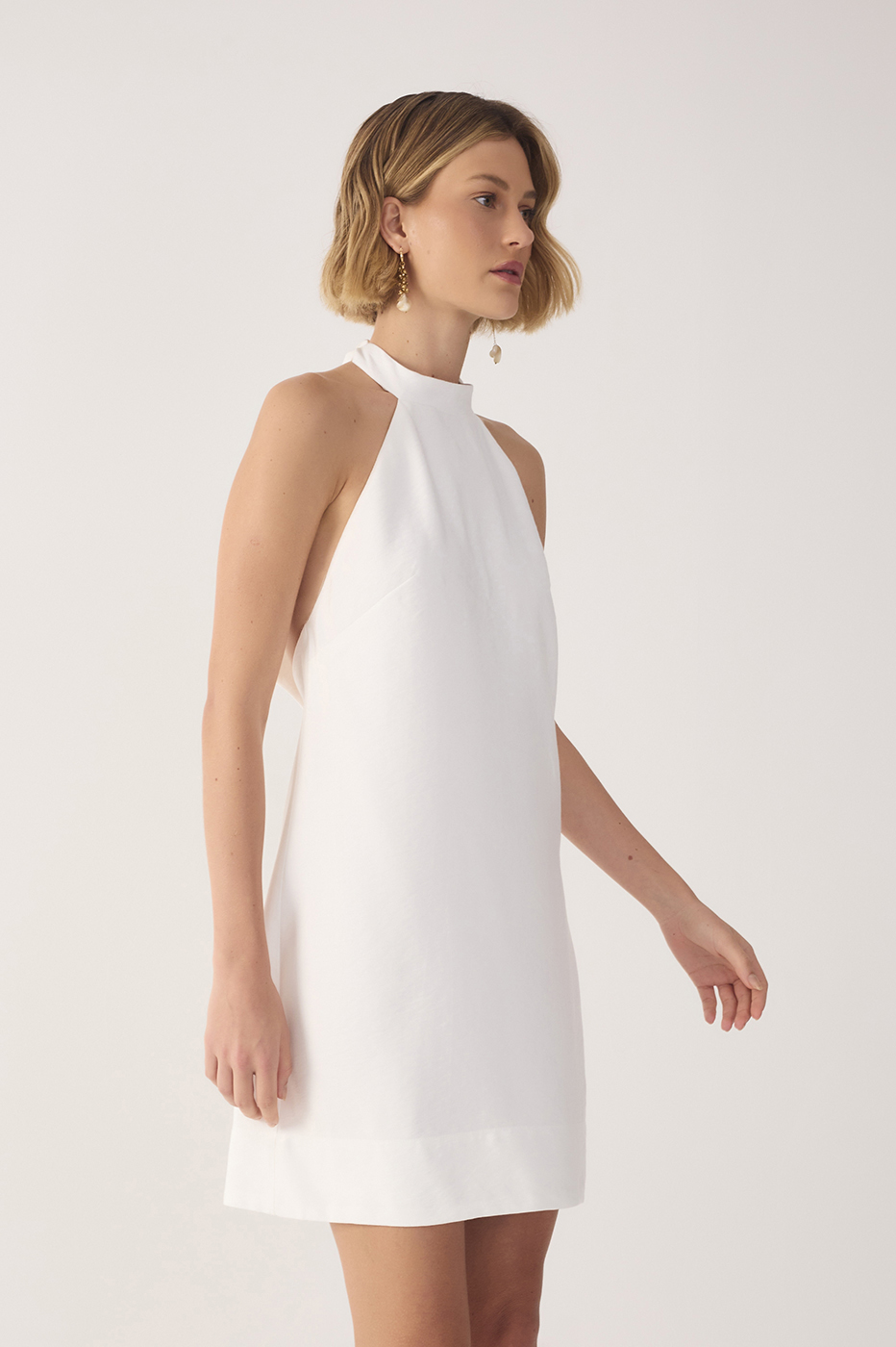 Off-White Halter Neck Mini Dress_3