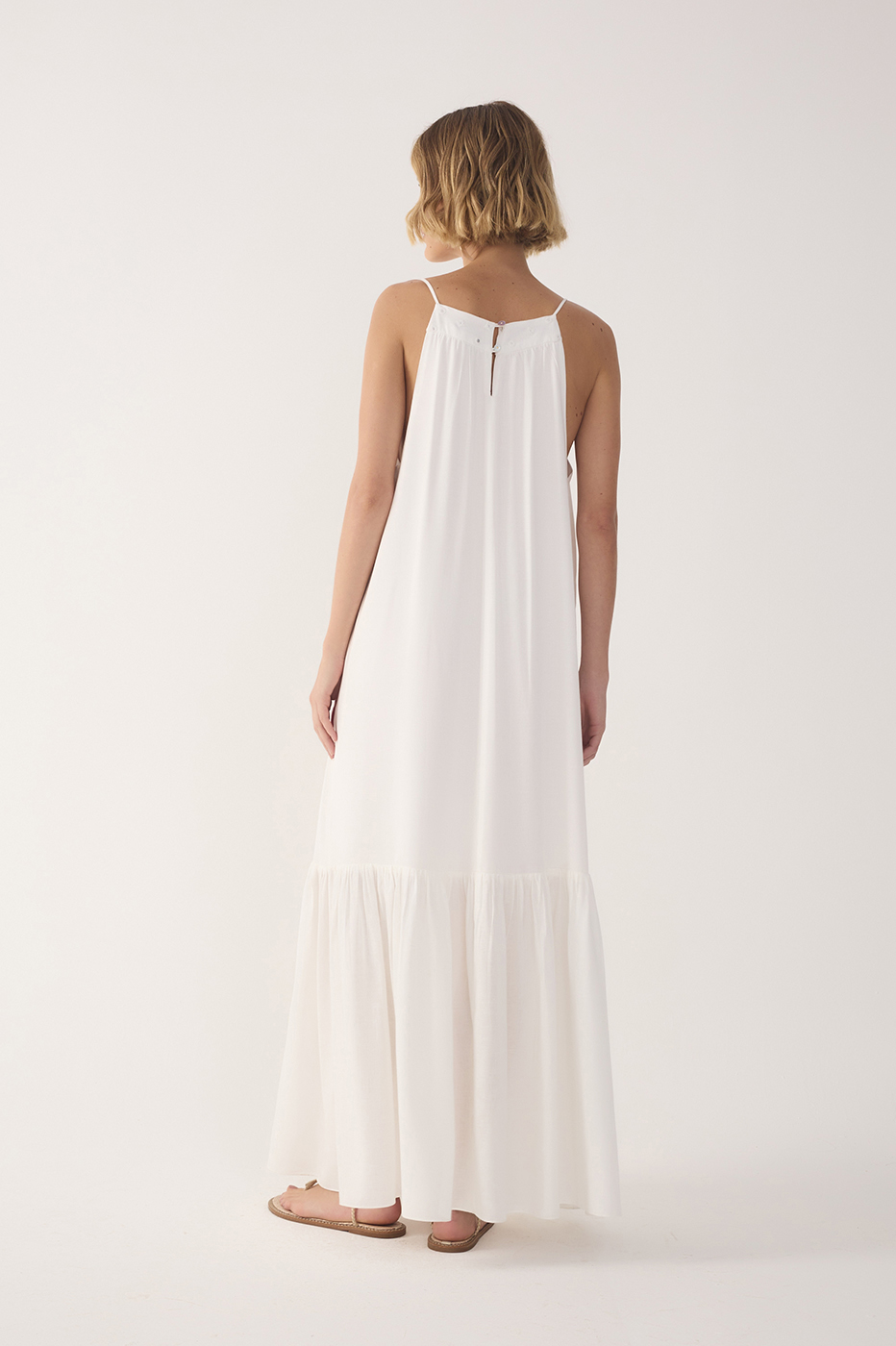 Off-White Embroidered Yoke Maxi Dress_6