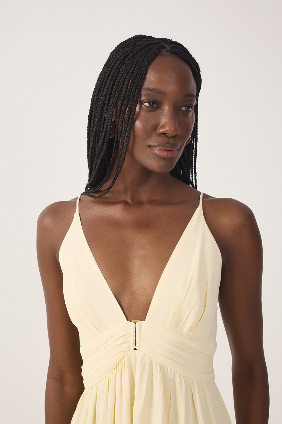 Crepe Metal Cutout Dress_5