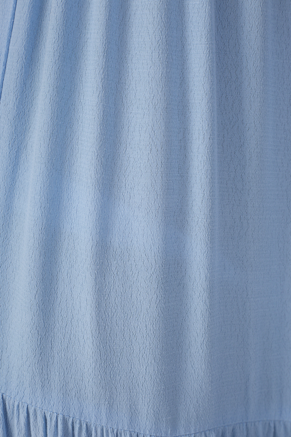 Blue Tiered Crepe Ruched Bust Midi Dress_7