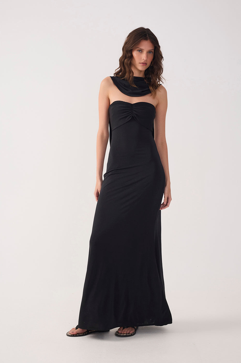 tie up jersey dress Lilith