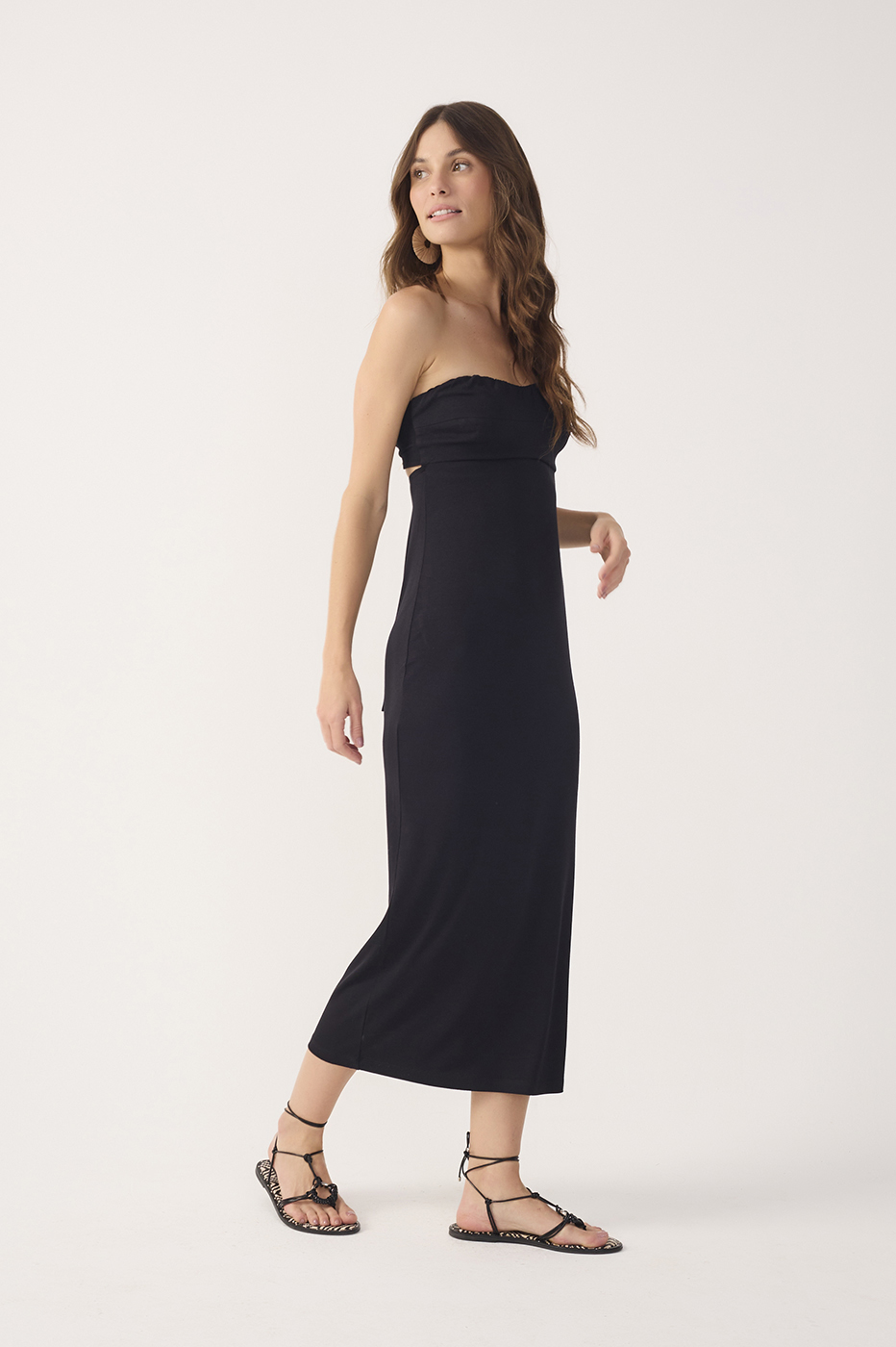 Vestido Sem Alça Malha Crepe_3