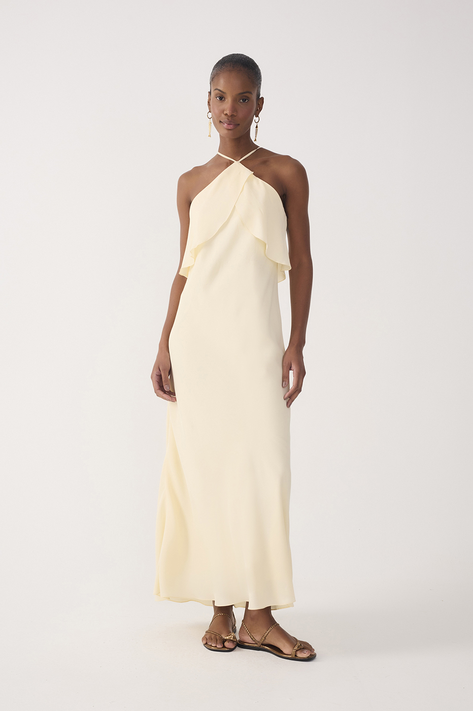 Crepe Midi Ruffled Dress_2