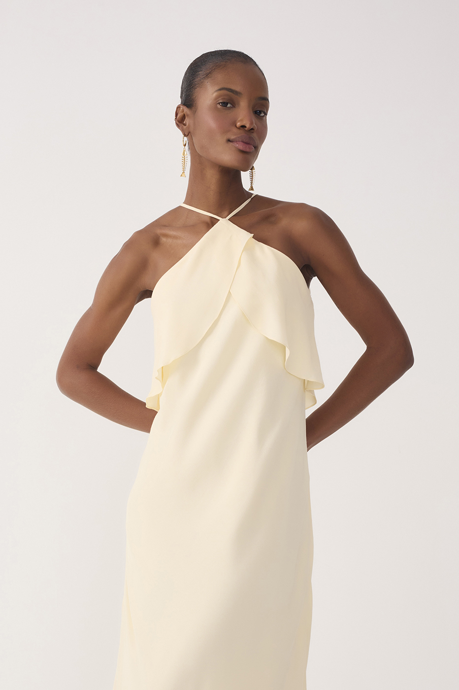Crepe Midi Ruffled Dress_4
