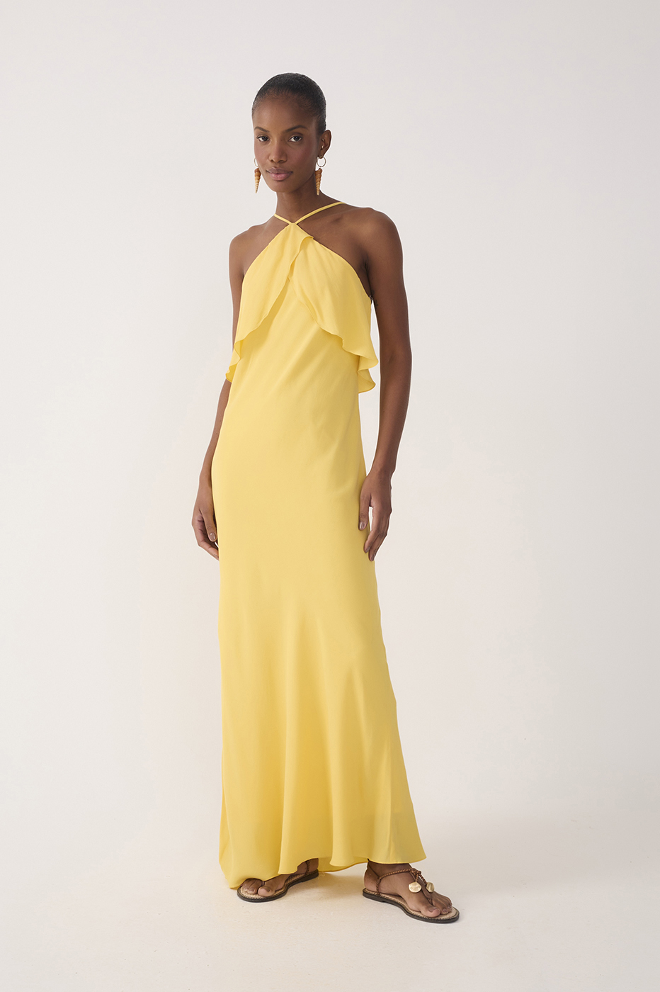 Crepe Midi Ruffled Dress_2
