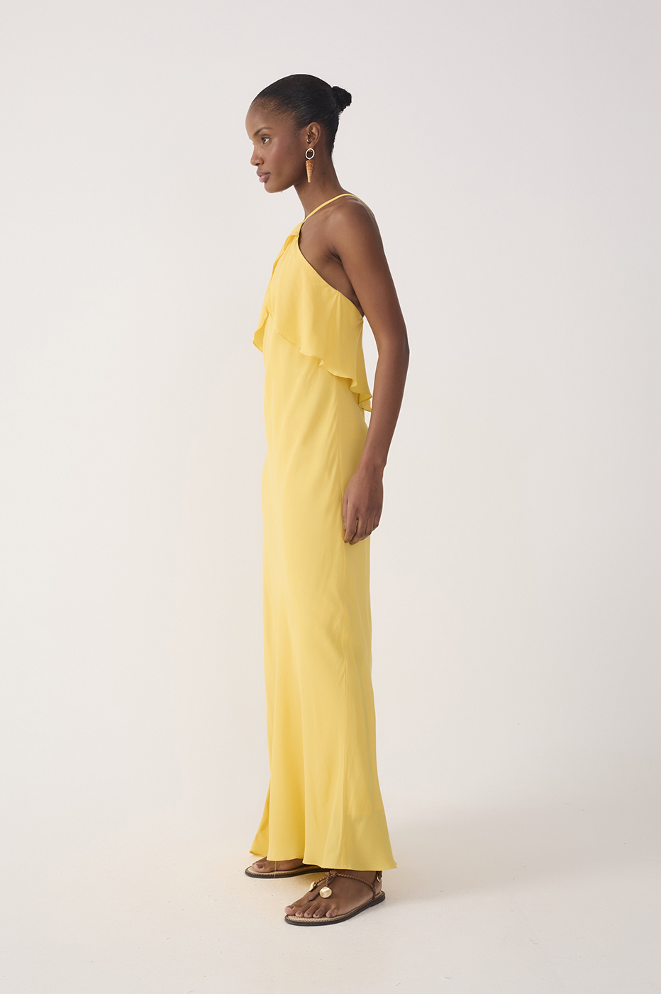 Crepe Midi Ruffled Dress_3