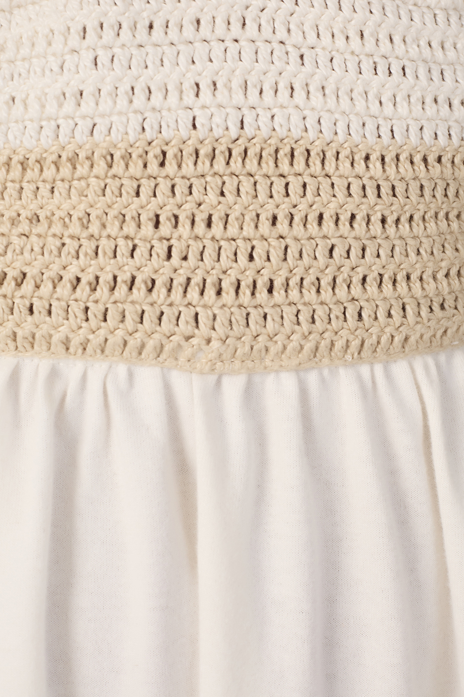 Off-White Crochet Side Slit Cotton Maxi Dress_7