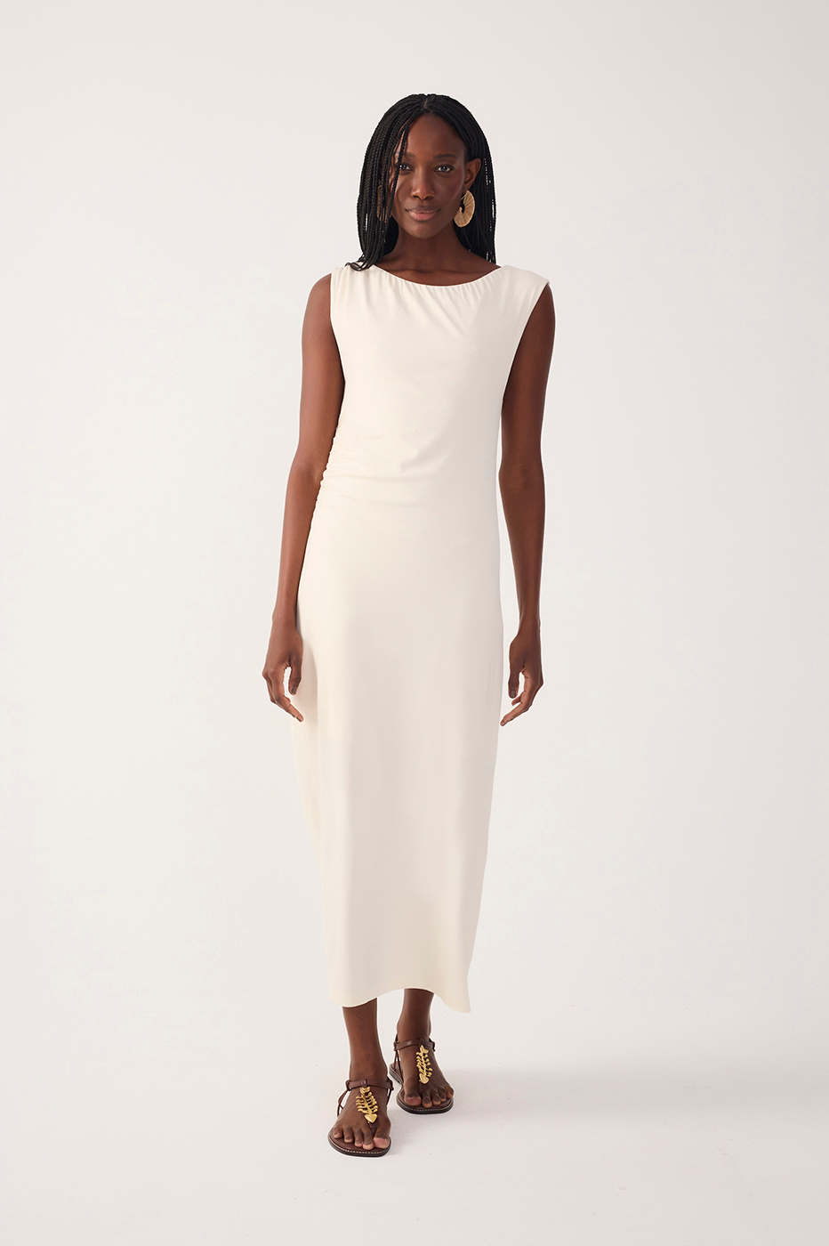 Jersey Crepe Off the Shoulder Dress_2