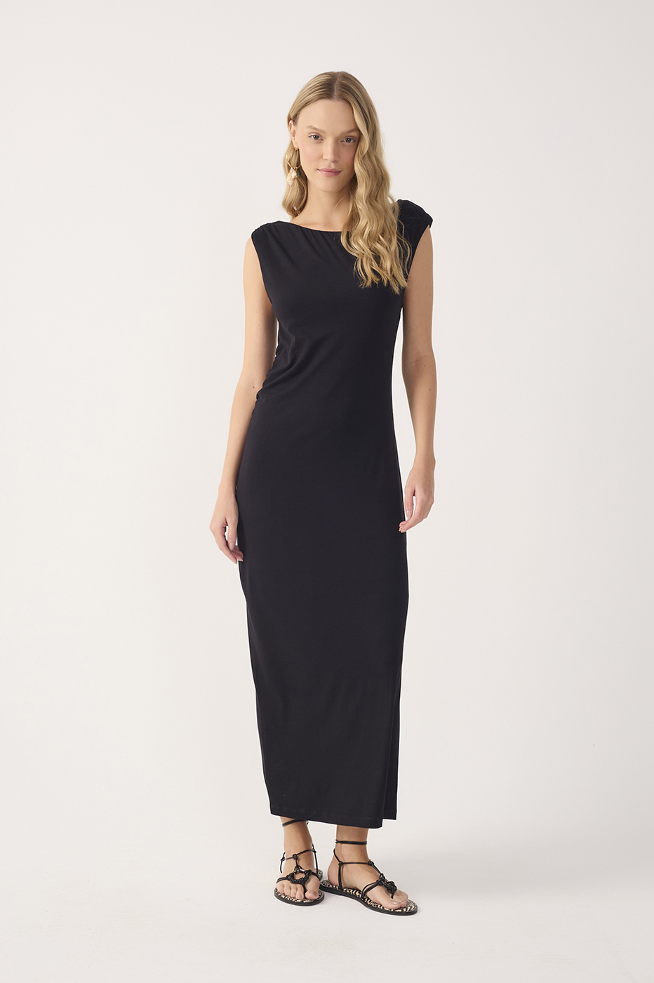 Jersey Crepe Off the Shoulder Dress_2