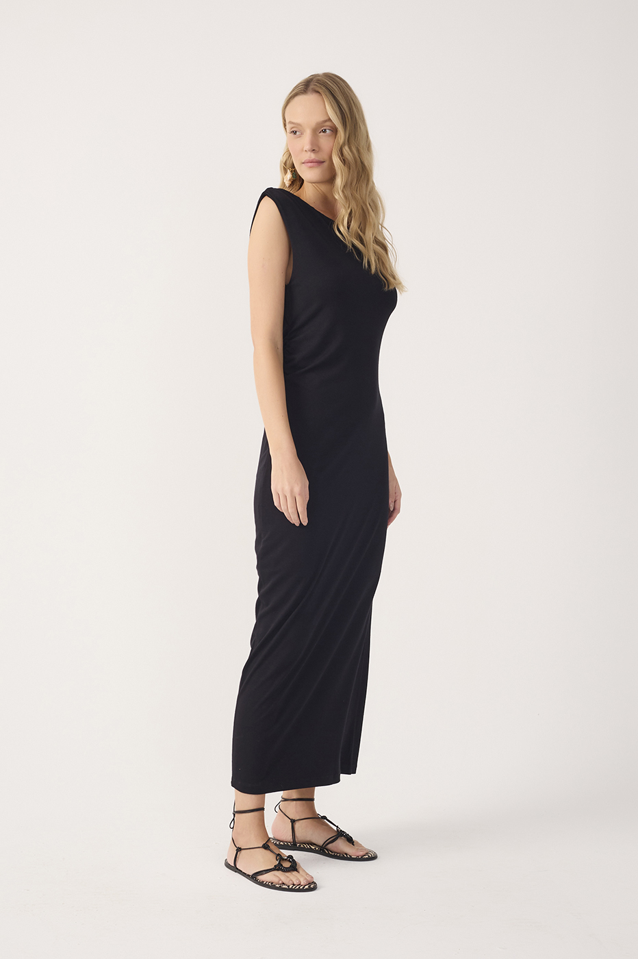Jersey Crepe Off the Shoulder Dress_3