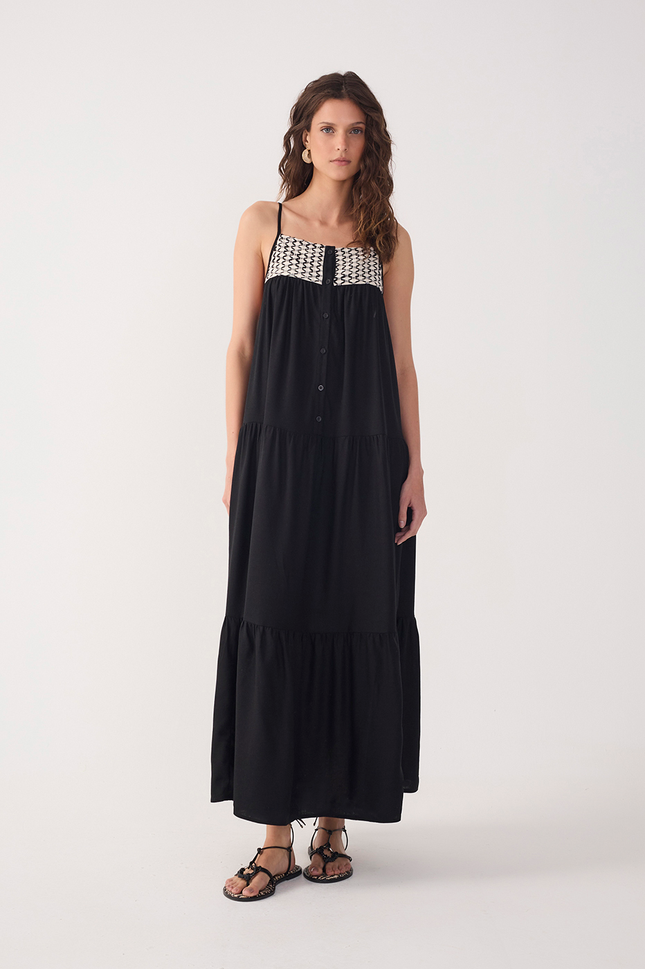 Vestido Cropped Linho Pala Bordada_2