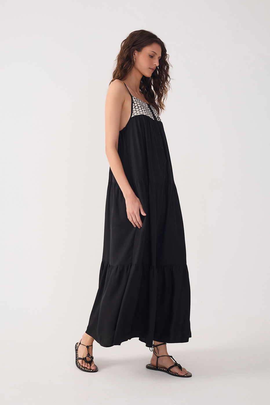 Vestido Cropped Linho Pala Bordada_3