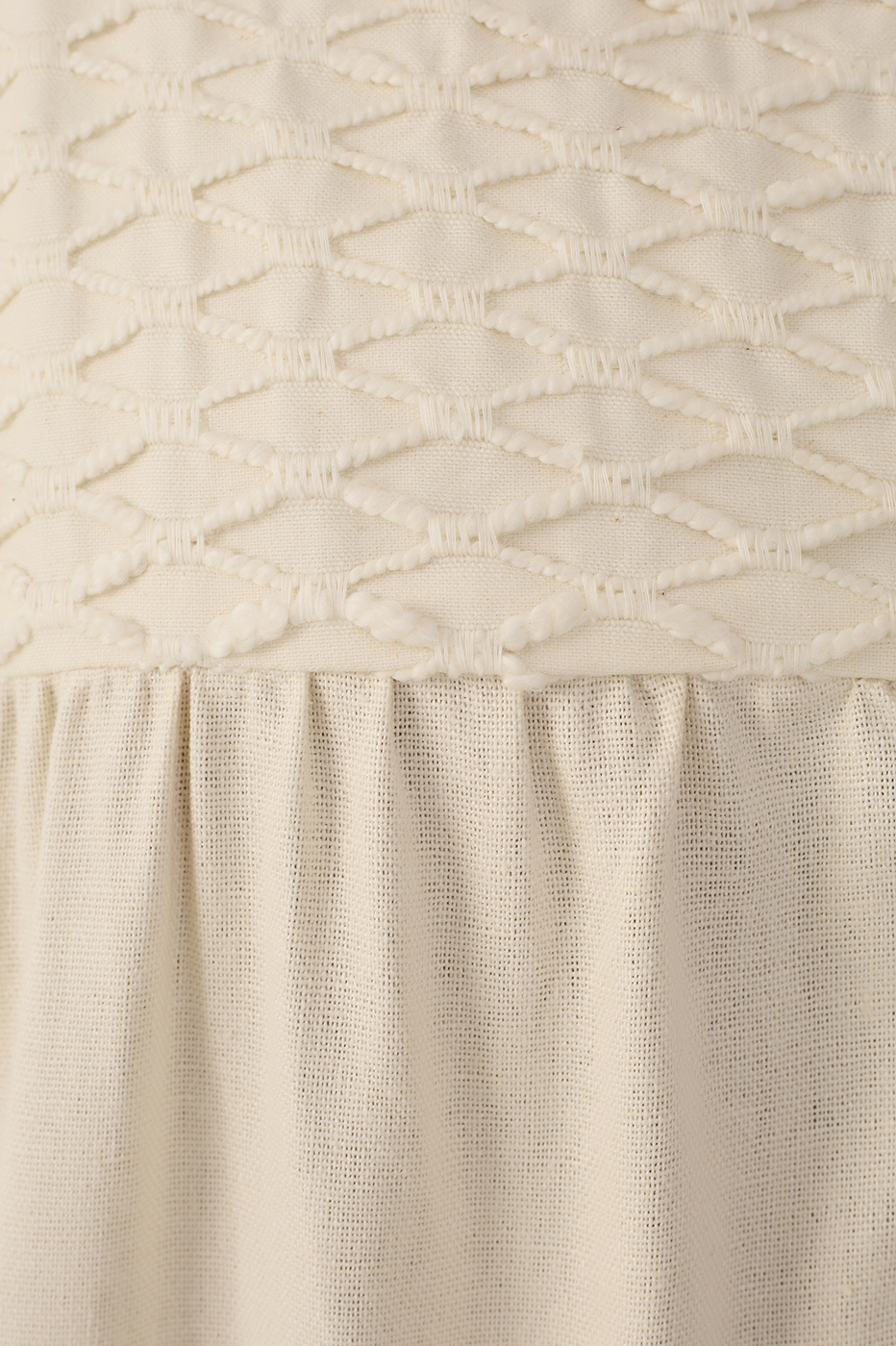 Cropped Linen Embroidered Yoke Dress_8