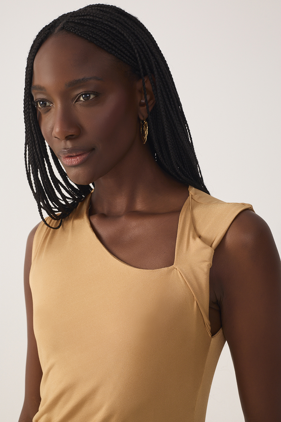 Jersey Twisted Shoulder Dress_5