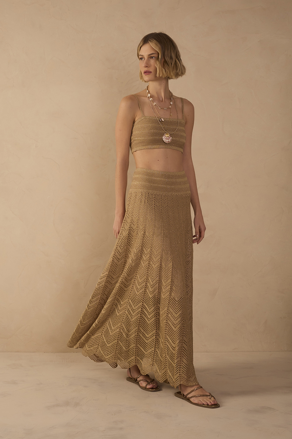 Lurex Knit Skirt Dress_1