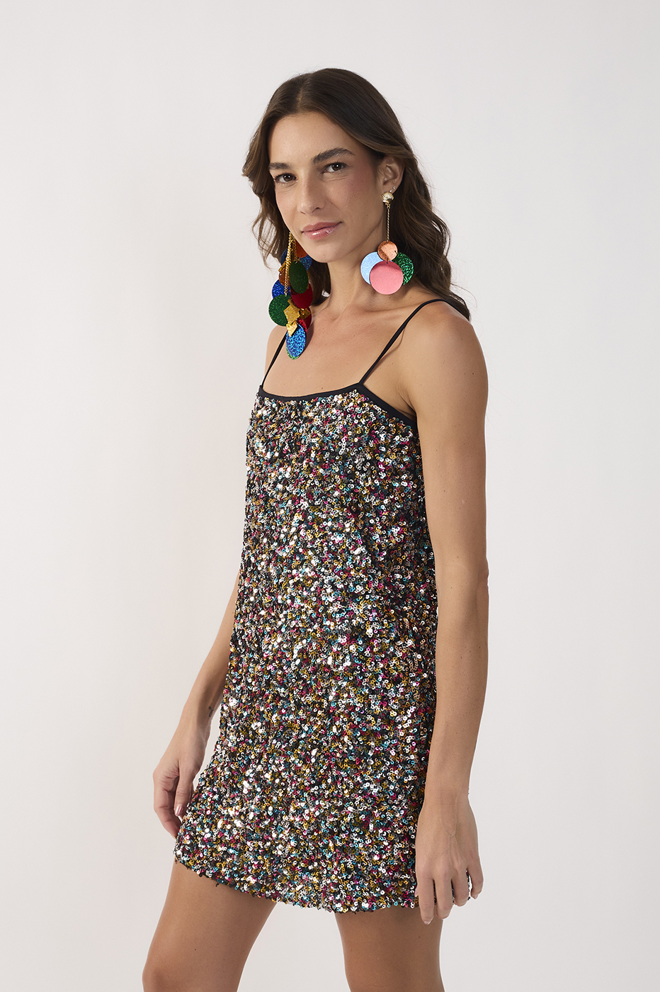 Short Sequin Color Dress_4