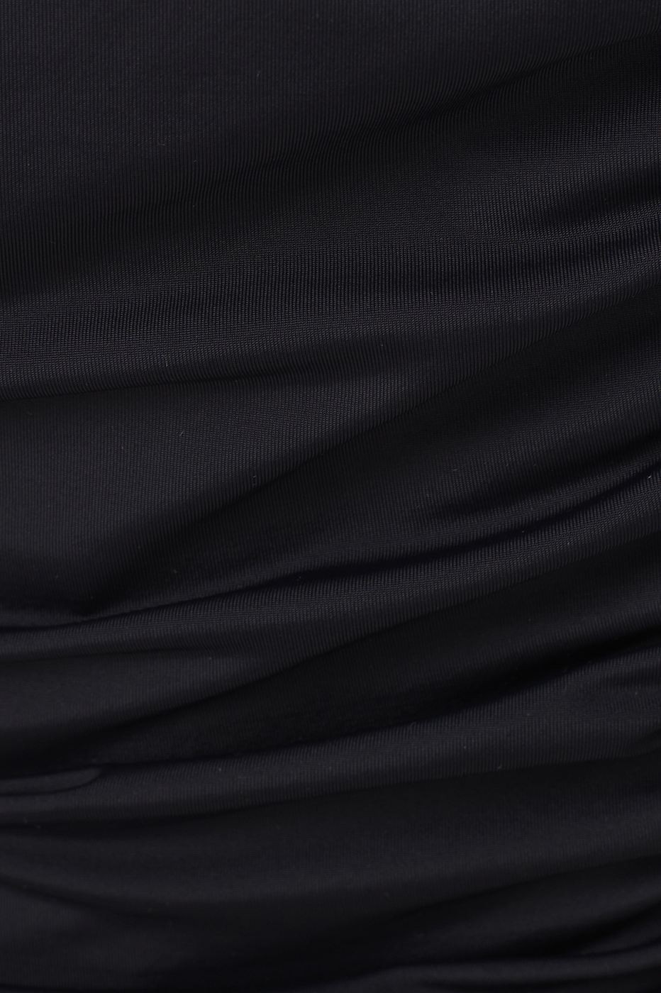 Black V Neck Ruched Waist Sleeveless Fluity Maxi Dress_6