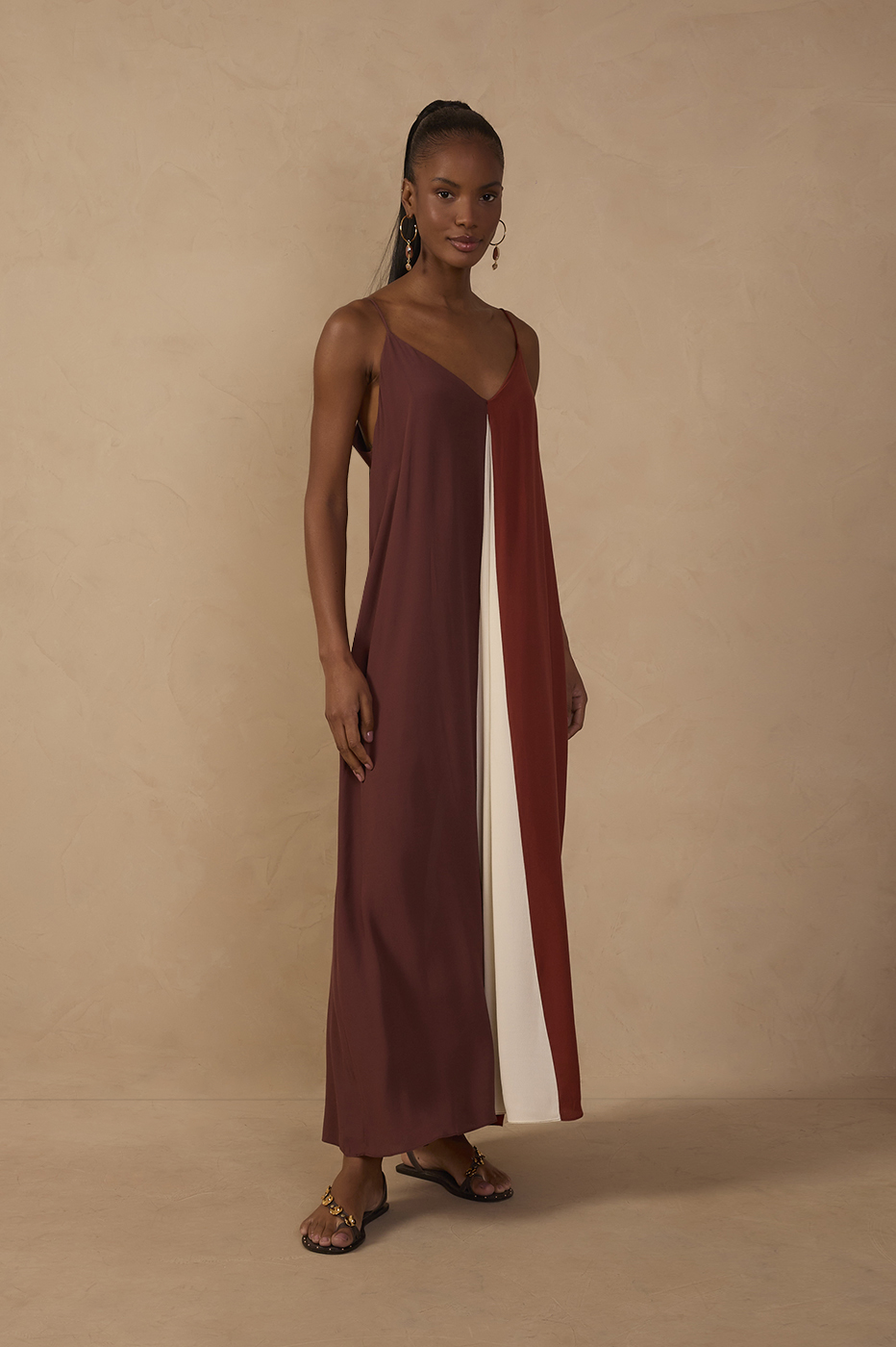 Multicolor Crepe Maxi Dress_1