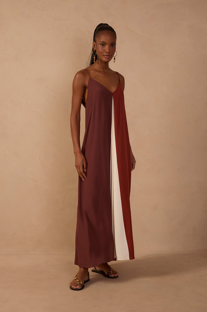 Multicolor Crepe Maxi Dress_1