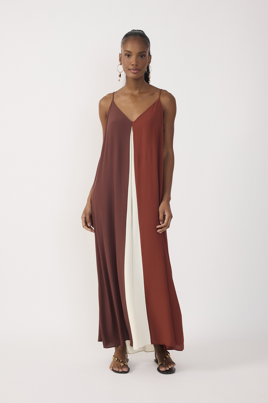Cropped Crepe Dress Color_2