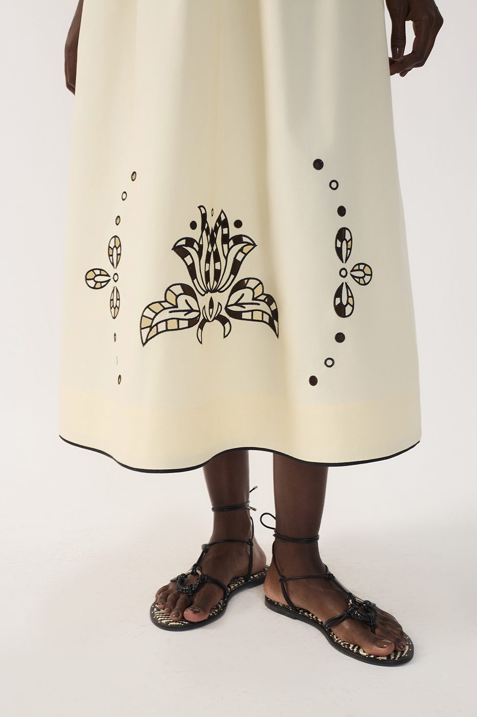 Embroidered Cotton Midi Dress_6