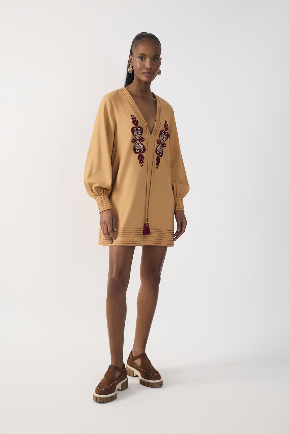 Embroidered Tunic Mini Dress_2